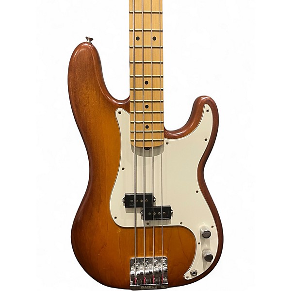 Used Fender American Nitro Satin Precision Bass Natural Electric Bass Guitar