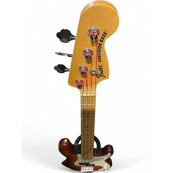 Used Fender American Nitro Satin Precision Bass Natural Electric Bass Guitar