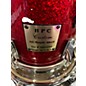 Used Houston Percussion Company 5 Piece HPC Custom All Maple Shell Red Sparkle Drum Kit