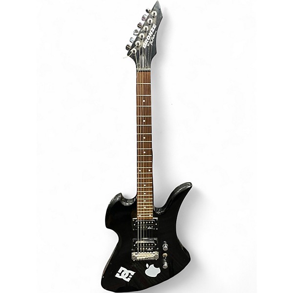 Used B.C. Rich Bronze Series Mockingbird Black Solid Body Electric Guitar