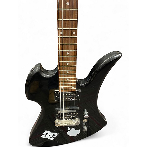 Used B.C. Rich Bronze Series Mockingbird Black Solid Body Electric Guitar