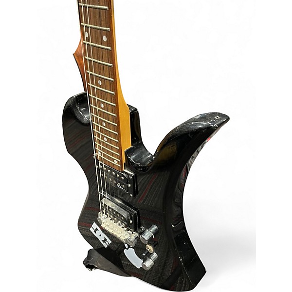 Used B.C. Rich Bronze Series Mockingbird Black Solid Body Electric Guitar