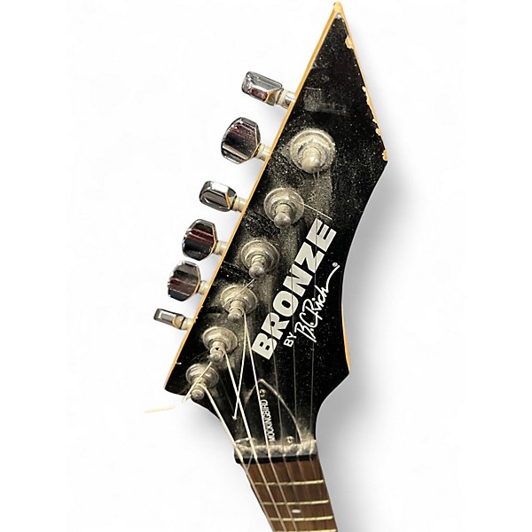 Used B.C. Rich Bronze Series Mockingbird Black Solid Body Electric Guitar