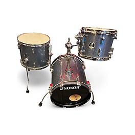 Used SONOR 3 Piece 3 PIECE SAFARI GALAXY BLUE SPARKLE Drum Kit