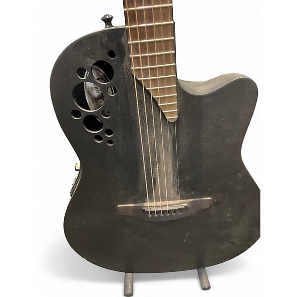 Used Ovation 1868-TC-5-G Black Acoustic Electric Guitar