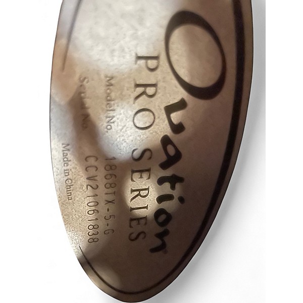 Used Ovation 1868-TC-5-G Black Acoustic Electric Guitar