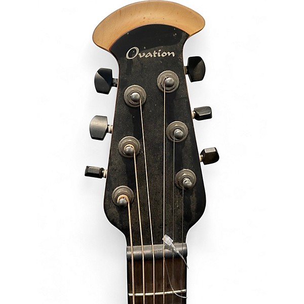 Used Ovation 1868-TC-5-G Black Acoustic Electric Guitar