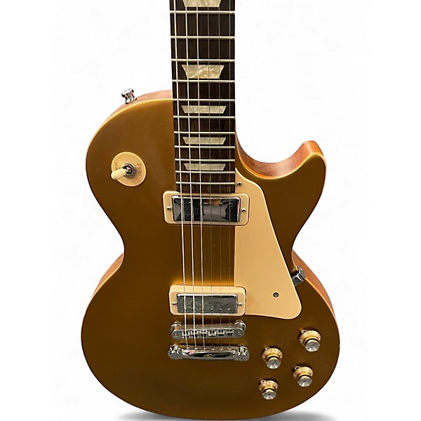 Used 2014 Gibson Les Paul Deluxe Gold Top Satin Solid Body Electric Guitar