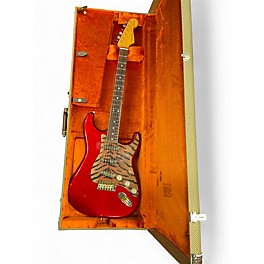 Used Fender Modded Artist Series Stevie Ray Vaughan Stratocaster Candy Apple Red Solid Body Electric Guitar