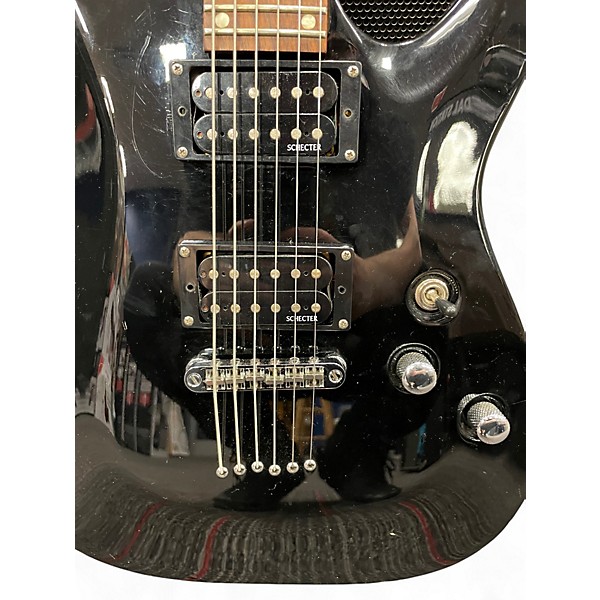 Used Schecter Guitar Research Diamond Series Omen-6 Black Solid Body Electric Guitar