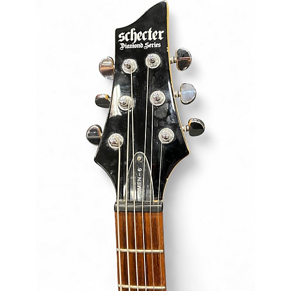 Used Schecter Guitar Research Diamond Series Omen-6 Black Solid Body Electric Guitar