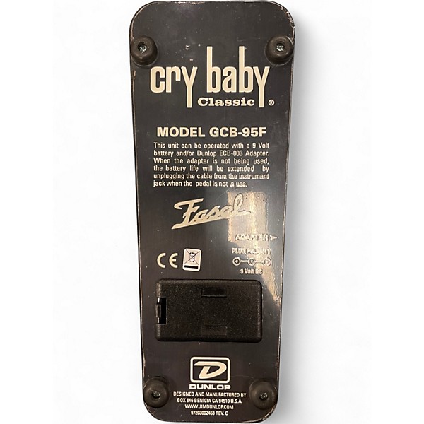 Used Dunlop GCB95F Crybaby Classic Wah With Fasel Inductor Effect Pedal