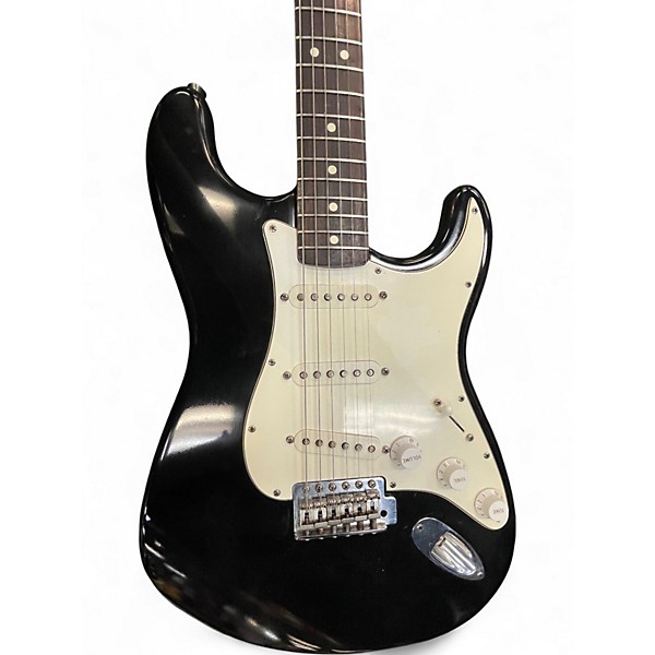 Used Fender Standard Stratocaster Black Solid Body Electric Guitar