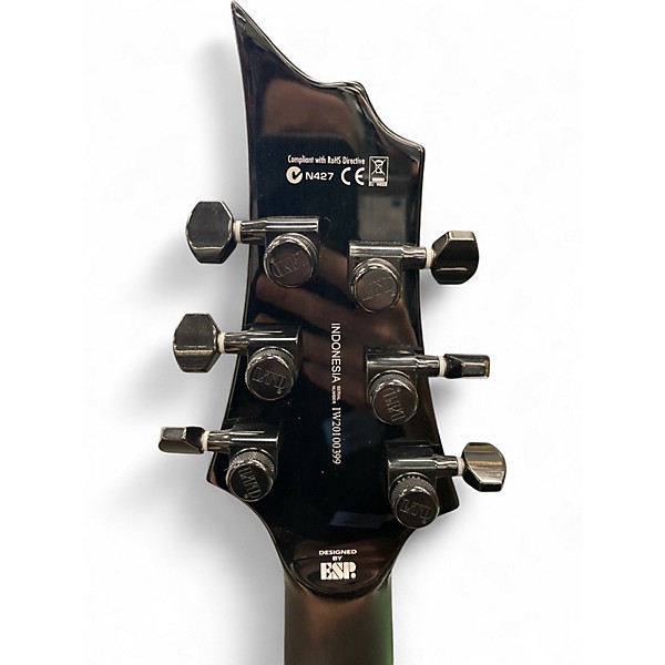 Used ESP LTD H1001FM Deluxe Trans Black Solid Body Electric Guitar