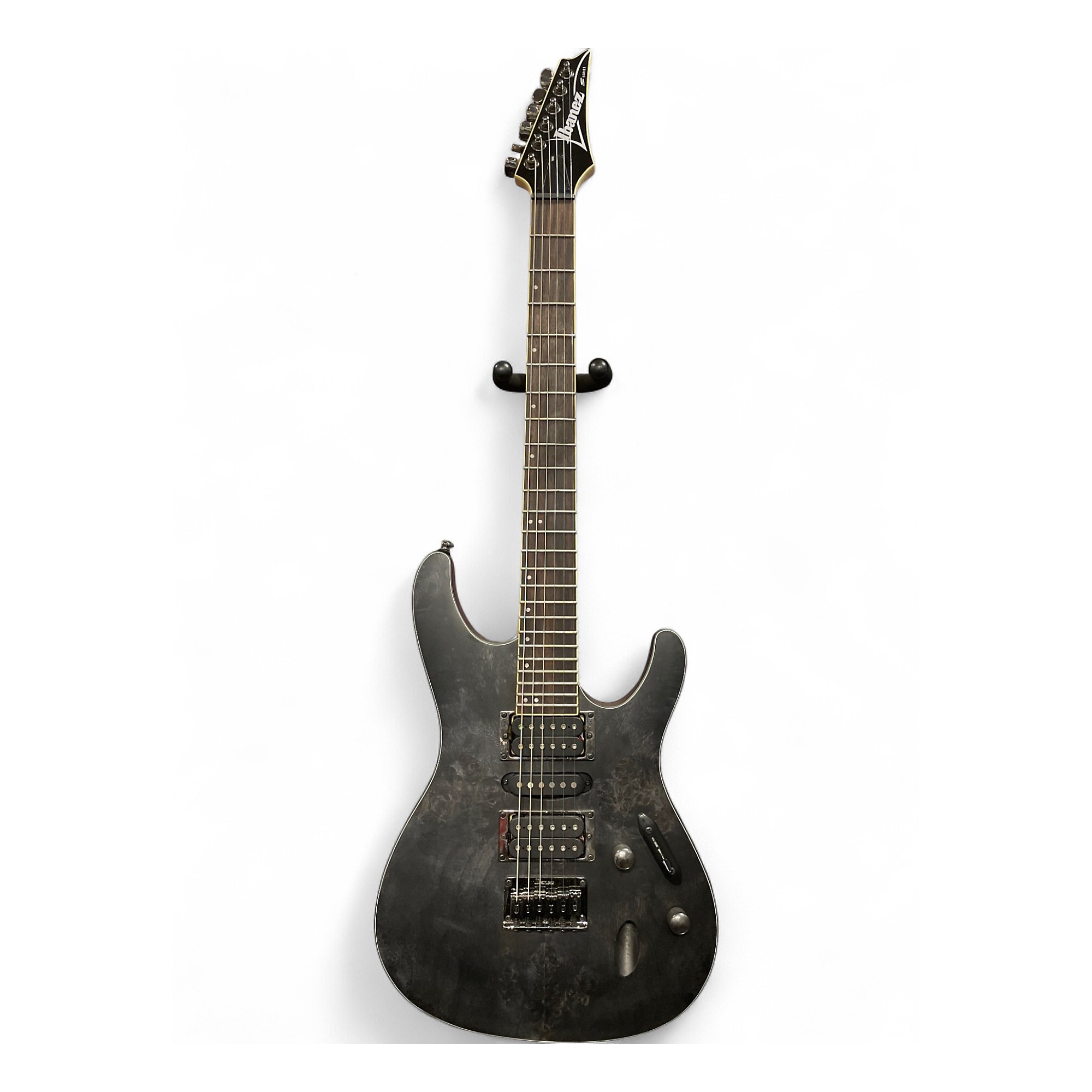 【11066】Ibanez S771PB トップ ポプラバール材 Used Ibanez s771pb Black Onyx Solid Body Electric Guitar Black