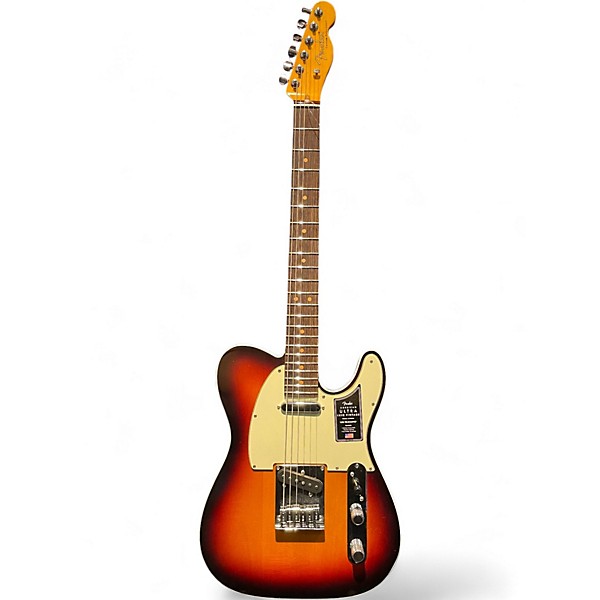 Used 2025 Fender American Ultra Luxe Vintage '60s Telecaster Custom Rosewood 3 Tone Sunburst Solid Body Electric Guitar