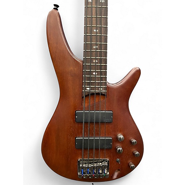 Used Ibanez SR505 5 String Brown Mahogany Electric Bass Guitar