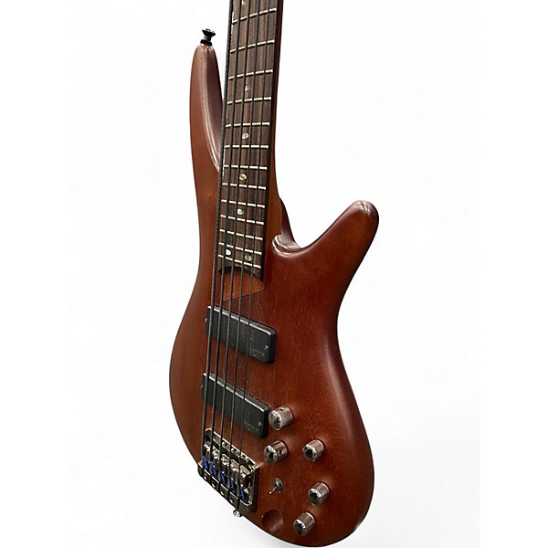 Used Ibanez SR505 5 String Brown Mahogany Electric Bass Guitar
