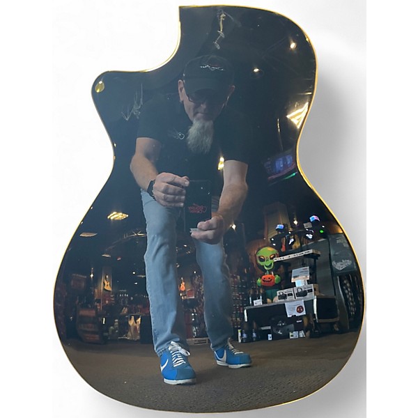 Used Fender Kingman Acoustic Electric Bass Black Acoustic Bass Guitar