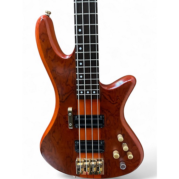 Used Schecter Guitar Research Stiletto Studio 4 String Honey Satin Electric Bass Guitar