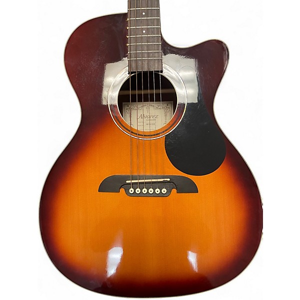 Used Alvarez RF26CE OM/Folk Sunburst Acoustic Electric Guitar