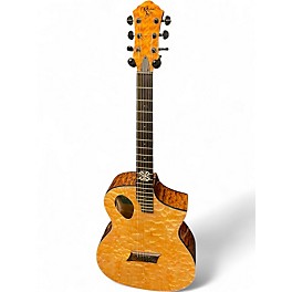 Used Michael Kelly MKFPQNASFX NATURAL BURL Acoustic Electric Guitar