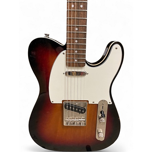 Used Squier Telecaster Custom 3 Color Sunburst Solid Body Electric Guitar