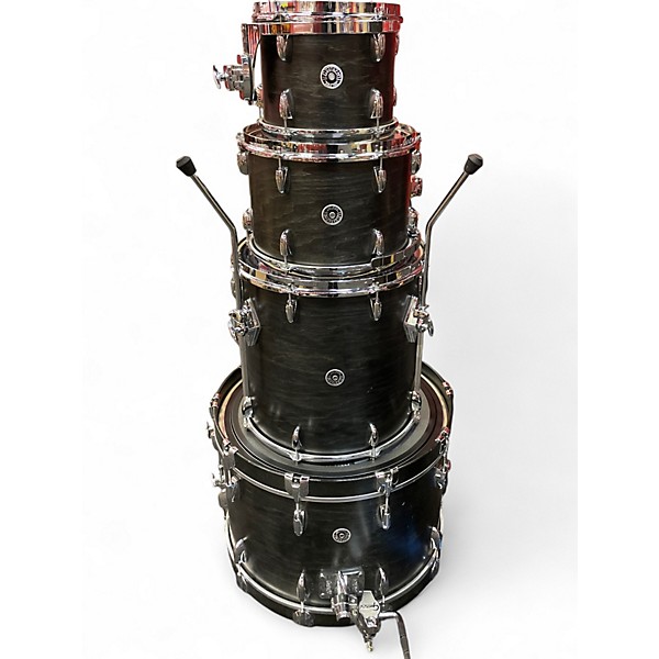 Used Gretsch Drums 4 Piece USA Custom Brooklyn Set Satin Ebony Drum Kit
