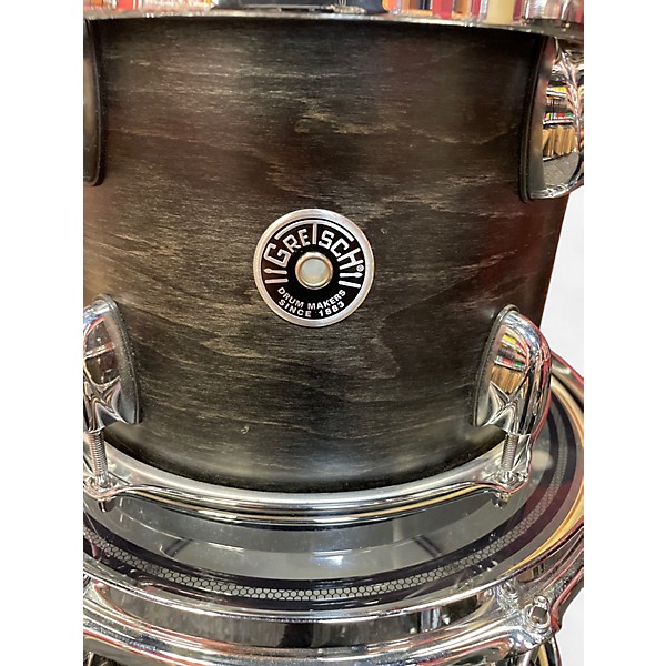 Used Gretsch Drums 4 Piece USA Custom Brooklyn Set Satin Ebony Drum Kit
