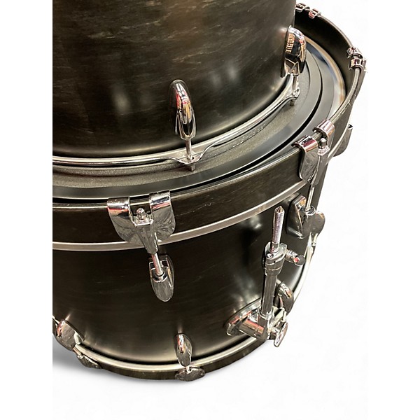 Used Gretsch Drums 4 Piece USA Custom Brooklyn Set Satin Ebony Drum Kit