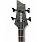 Used Schecter Guitar Research Charles Berthoud CB-4 Left-Handed Electric Bass  SEE THRU BLACK Electric Bass Guitar