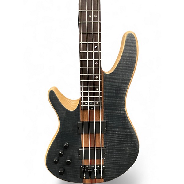 Used Schecter Guitar Research Charles Berthoud CB-4 Left-Handed Electric Bass  SEE THRU BLACK Electric Bass Guitar