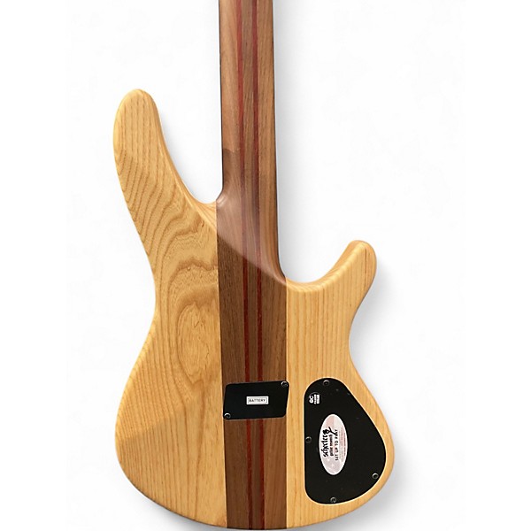 Used Schecter Guitar Research Charles Berthoud CB-4 Left-Handed Electric Bass  SEE THRU BLACK Electric Bass Guitar