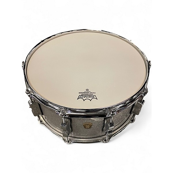 Used Ludwig 14in Classic Maple Snare Silver Sparkle Drum