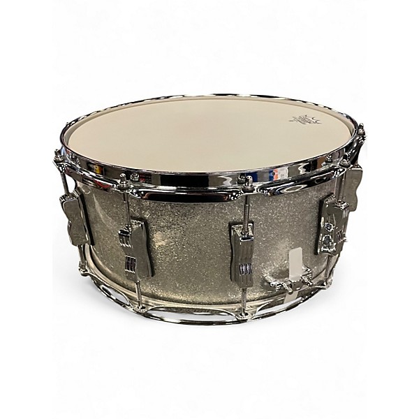 Used Ludwig 14in Classic Maple Snare Silver Sparkle Drum