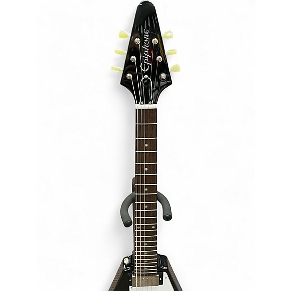 Used Epiphone FLYING V Ebony Solid Body Electric Guitar