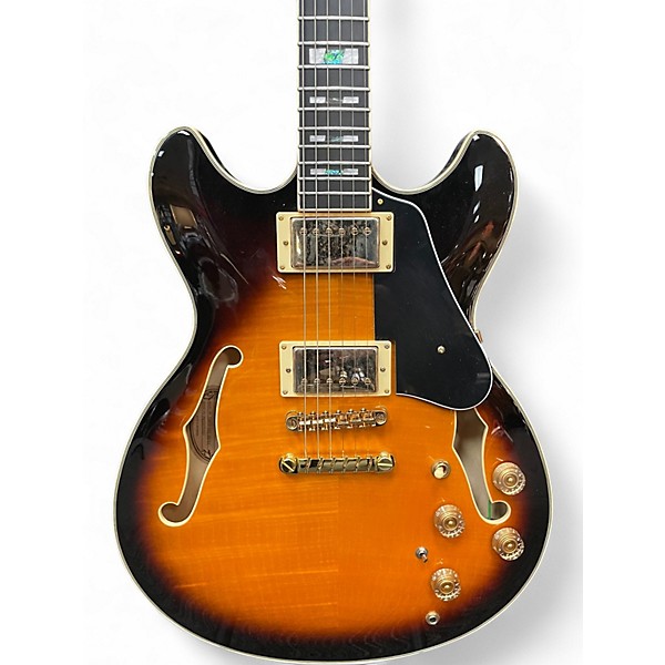 Used Ibanez JSM10 2 Color Sunburst Hollow Body Electric Guitar