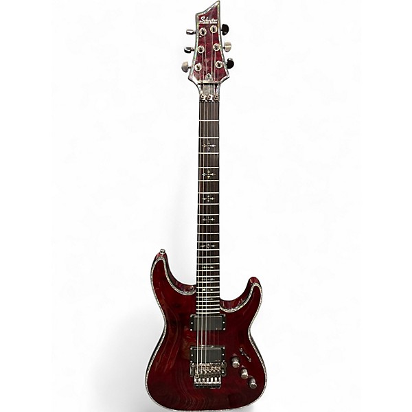 Used Schecter Guitar Research Hellraiser C1 Floyd Rose Black Cherry Solid Body Electric Guitar