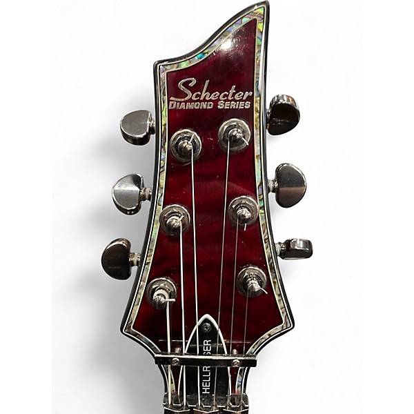 Used Schecter Guitar Research Hellraiser C1 Floyd Rose Black Cherry Solid Body Electric Guitar