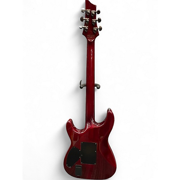 Used Schecter Guitar Research Hellraiser C1 Floyd Rose Black Cherry Solid Body Electric Guitar