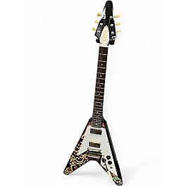 Used Epiphone Jimi Hendrix Love Drops Flying V Ebony Solid Body Electric Guitar