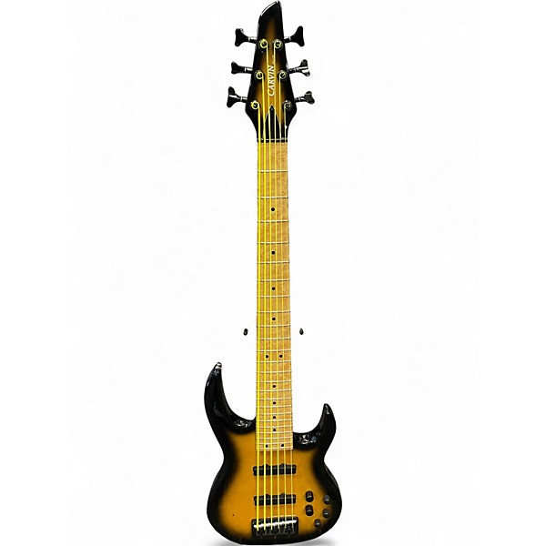 Used Carvin LB76 2 Tone Sunburst Electric Bass Guitar