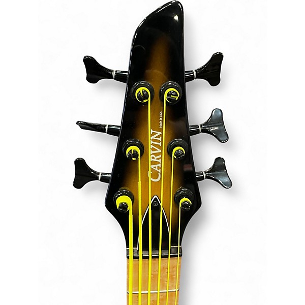 Used Carvin LB76 2 Tone Sunburst Electric Bass Guitar