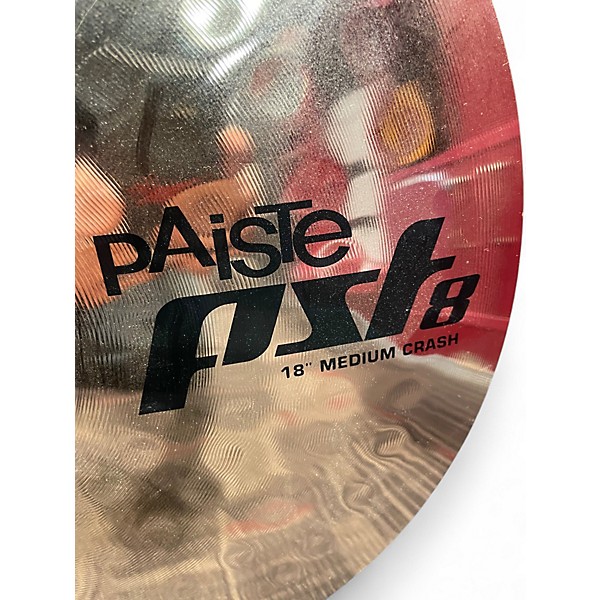 Used Paiste 18in PST8 MEDIUM CRASH Cymbal