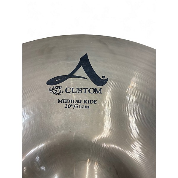Used Zildjian 20in A Custom Medium Ride Cymbal