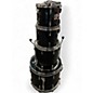 Used Yamaha 4 Piece Power Road Drum Set Black Drum Kit