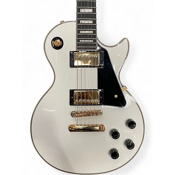 Used Epiphone Inspired by Gibson Les Paul Custom Alpine White Solid Body Electric Guitar