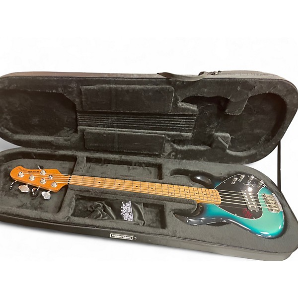 Used Ernie Ball Music Man StingRay 5 Special H green/blue Electric Bass Guitar
