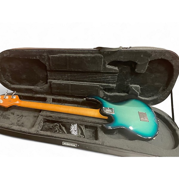 Used Ernie Ball Music Man StingRay 5 Special H green/blue Electric Bass Guitar