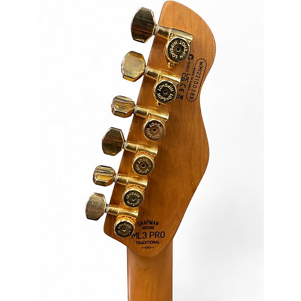 Used Chapman ML3 Pro Traditional Metallic Black Solid Body Electric Guitar